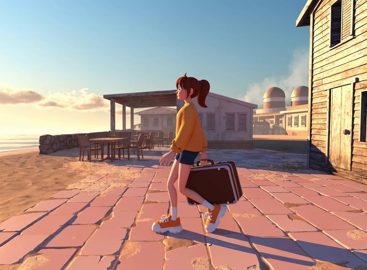 Emily returning to the seaside resort
